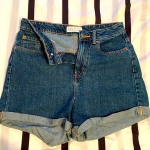 Dark Blue Denim Jean Shorts